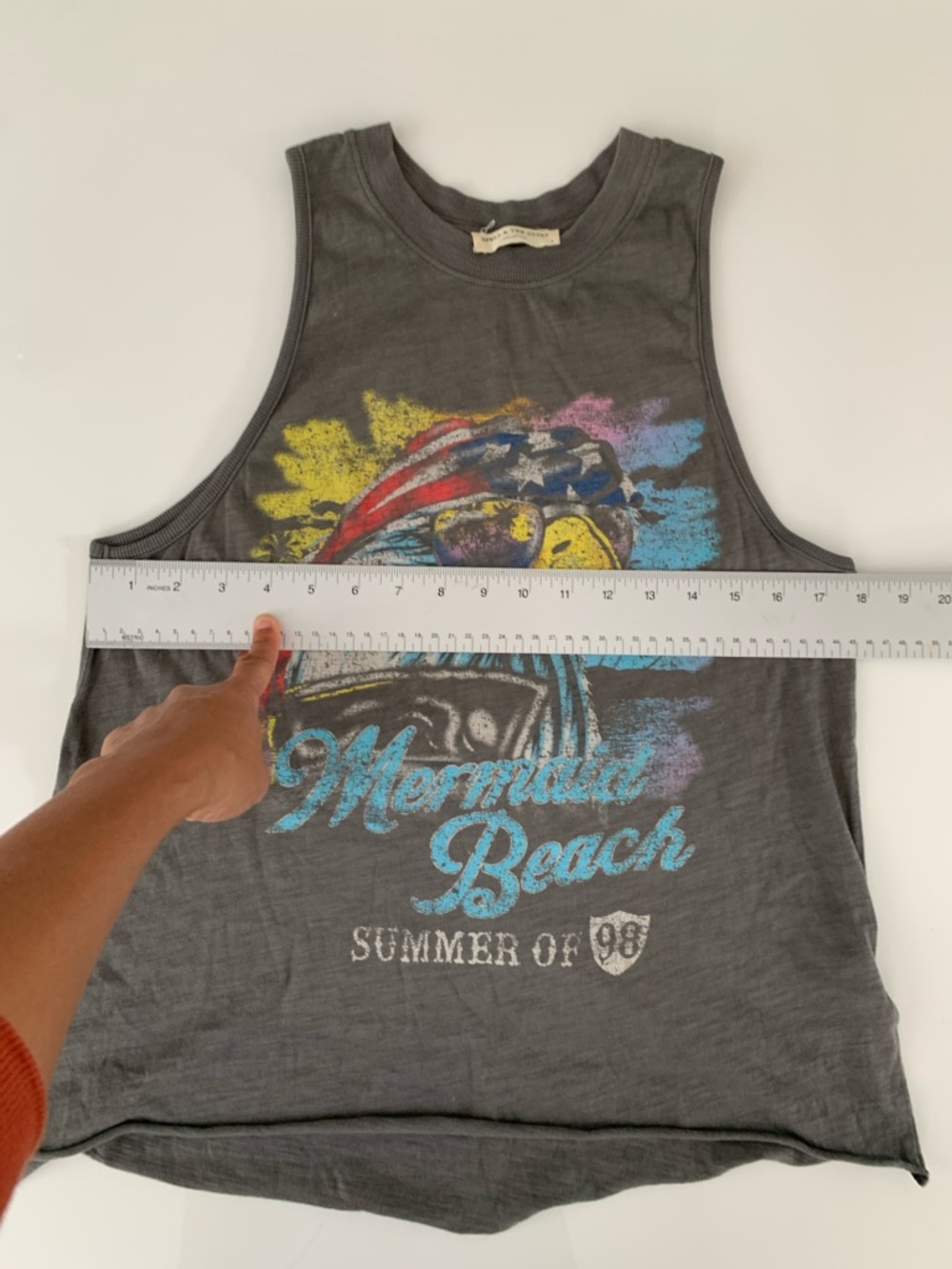 Spell Mermaid Beach Graphic Tank S Boho Vintage Eagle Beach Festival Top - Picture 6 of 8